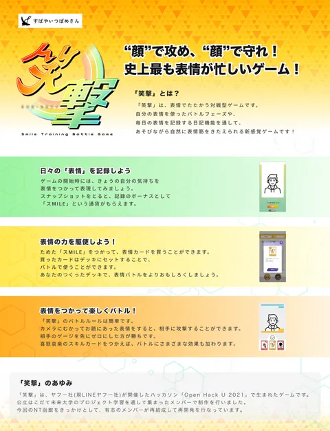 笑撃の紹介パネル